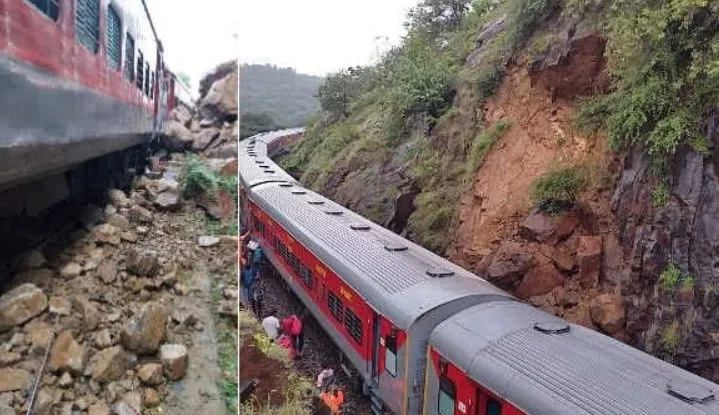 कन्नूर-बेंगलुरु एक्सप्रेस के ऊपर आकर गिरे पत्थर, पांच डिब्बे पटरी से उतरे