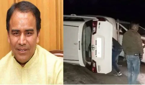 उत्तराखंड के स्वास्थ्य मंत्री धन सिंह रावत की कार पलटी, थलीसैंण से आ रहे थे देहरादून
