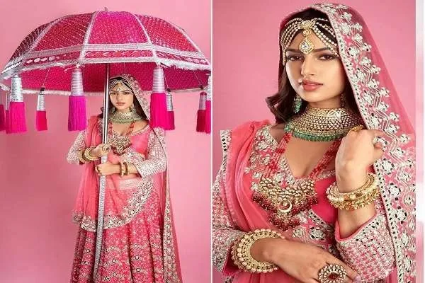 पिंक लहंगे में छाया मिस यूनिवर्स हरनाज संधू का जलवा, सोशल मीडिया पर तस्वीरें मचा रहीं धमाल