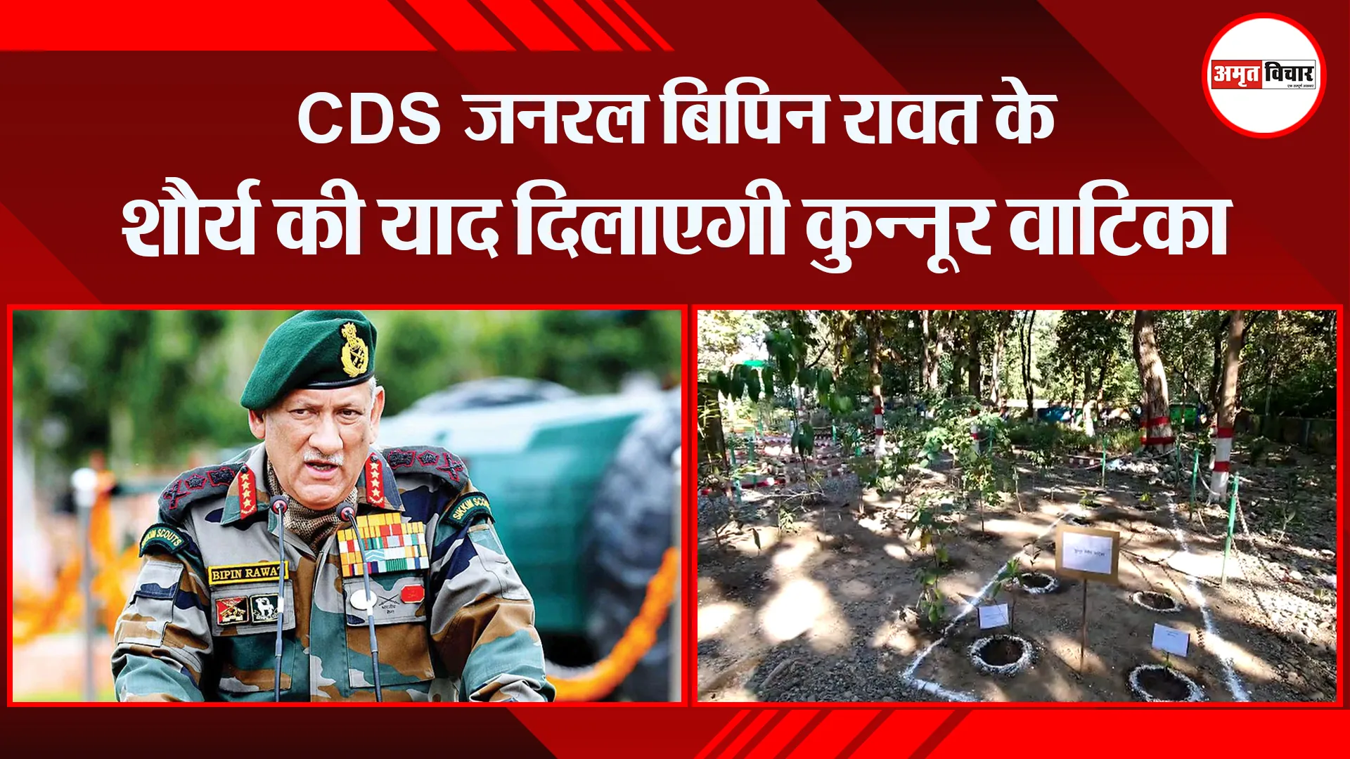 हल्द्वानी: CDS जनरल बिपिन रावत के शौर्य की याद दिलाएगी कुन्नूर वाटिका
