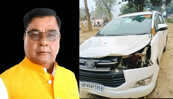 बहराइच: सांसद अक्षयवर की गाड़ी से टकराया वनरोज, बाल-बाल बचे