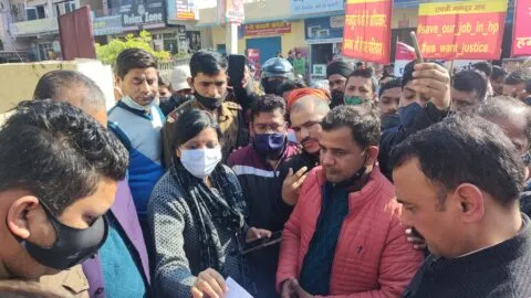 हल्द्वानी: कैबिनेट मंत्री भगत का आवास घेरने निकले HPकर्मचारी, पुलिस-प्रशासन के छूटे पसीने