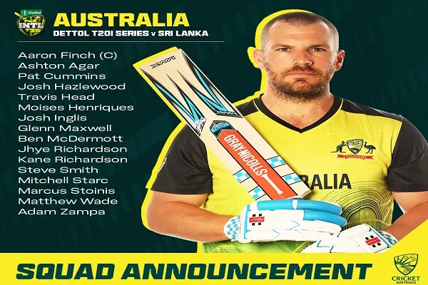 Australia vs Sri Lanka : श्रीलंका के खिलाफ टी-20 सीरीज के लिए ऑस्ट्रेलियाई टीम घोषित, डेविड वॉर्नर और मिशेल मार्श को नहीं मिली जगह