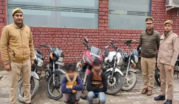 मुरादाबाद : चोरी की पांच बाइकों समेत दो ऑटो लिफ्टर गिरफ्तार
