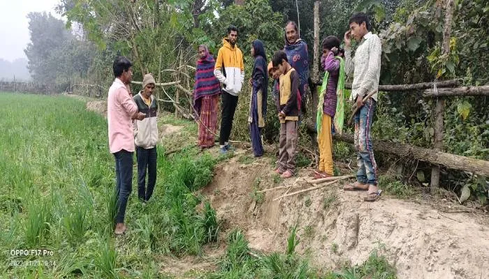 बहराइच: हाथियों के झुंड ने रौंदा पांच बीघा गेंहू की फसल, ग्रामीणों के पीपा और ढोल बजाने पर भागे हाथी