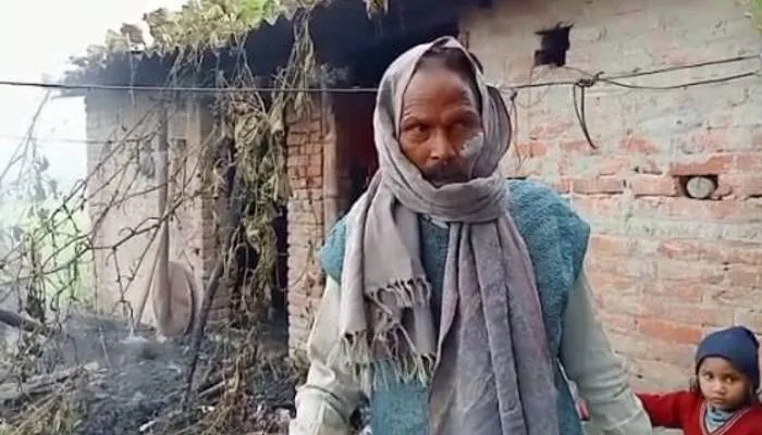 बहराइच: गैस सिलेंडर में लगी आग, बुझाते समय ग्रामीण झुलसा