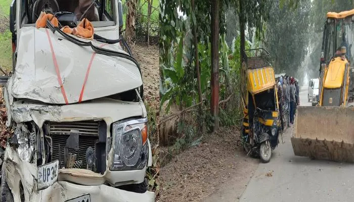 रायबरेलीः अनियंत्रित बोलेरो ने सवारियों से भरी टेंपो को मारी जोरदार टक्कर, 12 लोग घायल