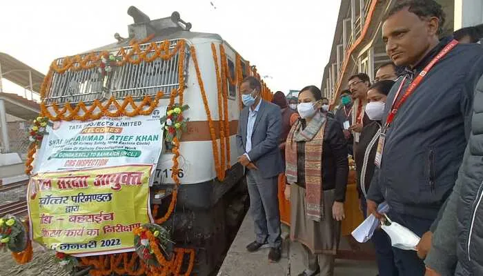 गोंडा-बहराइच रेल प्रखंड पर 80 किलोमीटर प्रति घंटे की रफ्तार से दौड़ेगी ट्रेन