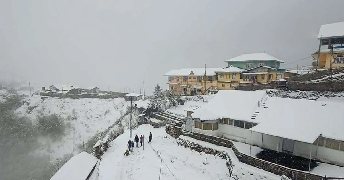सिक्किम, उत्तरी बंगाल में बर्फबारी