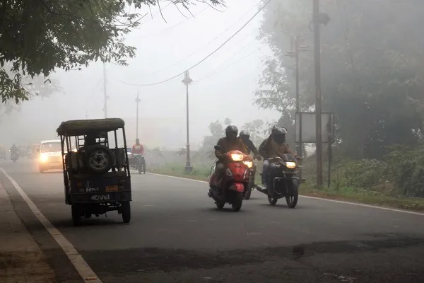 मुरादाबाद : सुबह घना कोहरा और सर्द हवाएं, दोपहर में खिली धूप से मिली राहत