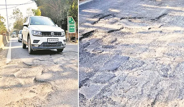 मुरादाबाद : किसी ने नहीं सुनी, एनएच 24 हो गया जर्जर