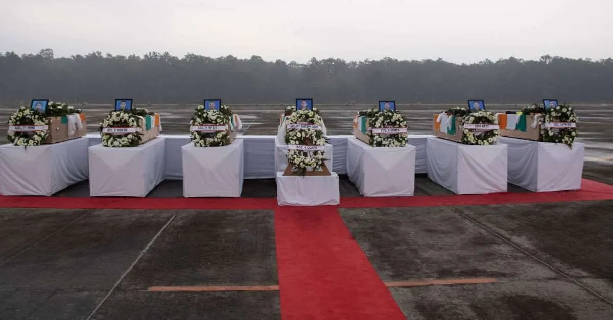 असम: अरुणाचल हिमस्खलन में शहीद सात जवानों के पार्थिव शरीर पैतृक गांव भेजे गये