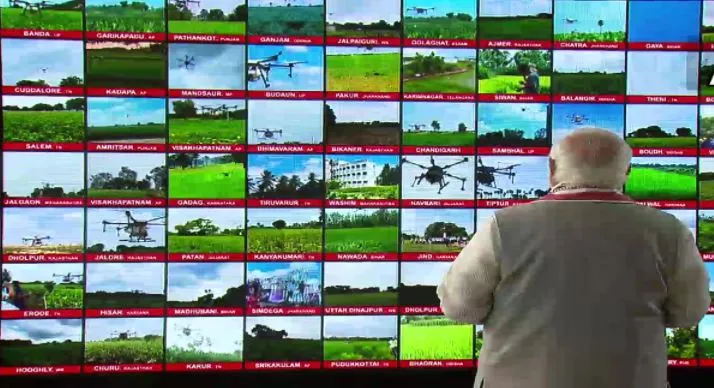 पीएम मोदी ने किया 100 ‘किसान ड्रोन’ का उद्घाटन, कहा- देश में बढ़ रही है ड्रोन स्टार्टअप संस्कृति