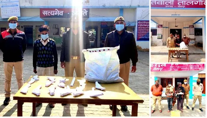 सीतापुर: अवैध असलहा बनाने की तीन फैक्ट्रियों का भंडाफोड़, चार गिरफ्तार