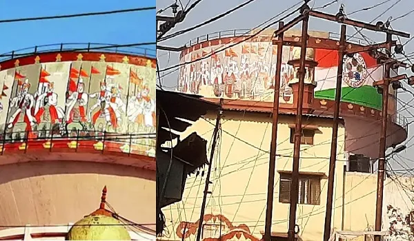 मुरादाबाद : नगर निगम ने सात पानी की टंकियों पर भगवा रंग चढ़ाया, सपाइयों ने जताई आपत्ति