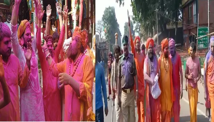 अयोध्या: रंगभरी एकादशी से जिले में शुरू हुआ होली उत्सव, नागा साधुओं ने खेली होली