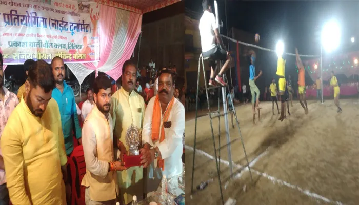 बहराइच: बालीबॉल प्रतियोगिता का फाइनल मल्हीपुर की टीम ने जीता, मुख्य अतिथि ने किया सम्मान