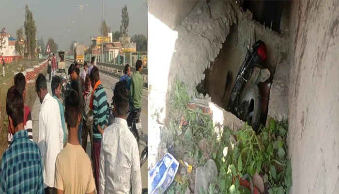 बाराबंकी: खुले नाले में गिरे बाइक सवार दो युवक, एक की मौत दूसरा जख्मी
