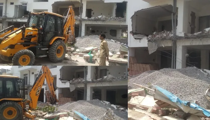 लखनऊ: राजधानी में एक्शन मोड में आया योगी सरकार का बुलडोजर, अवैध निर्माण को किया गया ध्वस्त