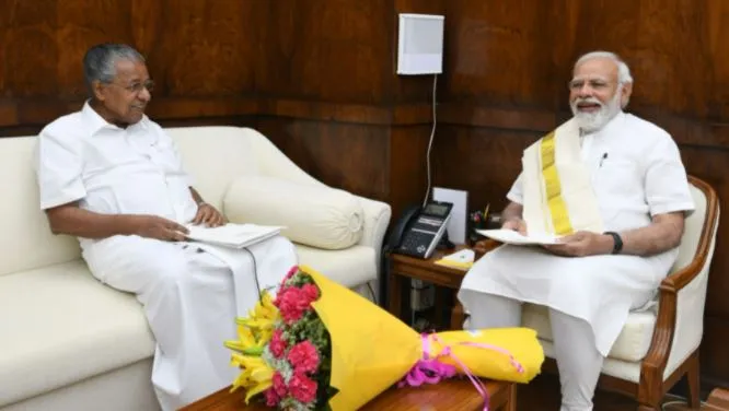 केरल के मुख्यमंत्री विजयन ने प्रधानमंत्री मोदी से मुलाकात की, विभिन्न मुद्दों पर हुई चर्चा