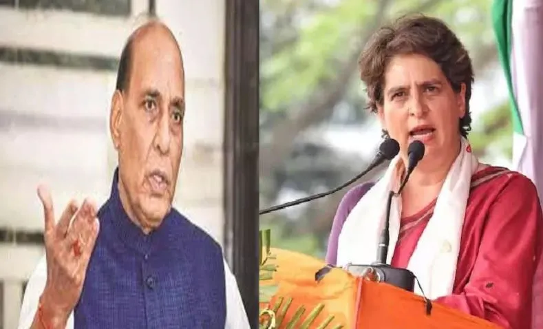 प्रियंका ने राजनाथ से किया आग्रह, कहा- सेना में भर्ती निकालें और आयु सीमा में हो दो साल की छूट