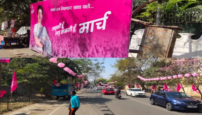 लखनऊ: अंतर्राष्ट्रीय महिला दिवस पर ‘लड़की हूं लड़ सकती हूं’ मार्च के लिए सजी सड़कें, पिंक परिधान में नजर आएंगी महिलाएं