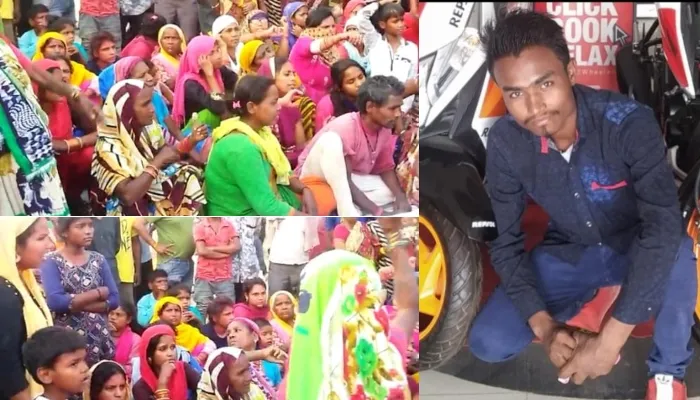 बहराइच: तालाब में मिला गायब युवक का शव, इंसाफ की मांग को लेकर परिजनों ने किया प्रदर्शन