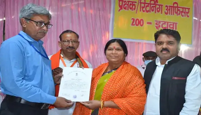 इटावा: सदर सीट पर फिर लहराया भगवा, MLA सरिता भदौरिया ने मारी बाजी