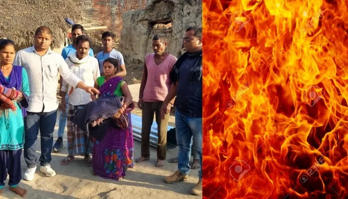 अयोध्या: दो गांवों में लगी आग, आधा दर्जन परिवारों की गृहस्थी हुई राख