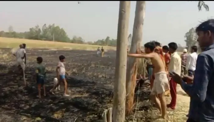 हरदोई: खेत में आग लगने से गांव वालों में उबाल, डायल-112 के न पहुंचने से गुस्से में है फर्दापुर गांव