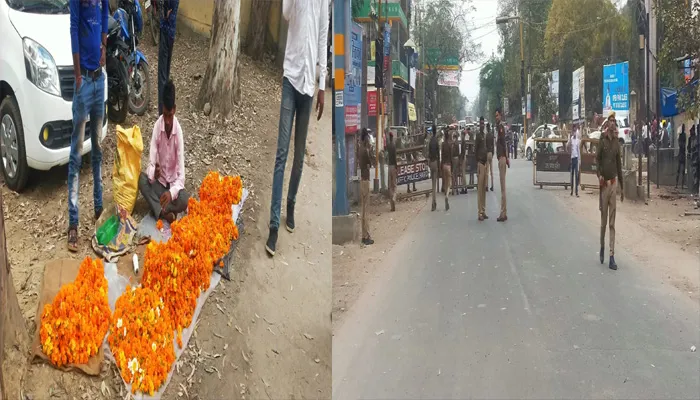 हरदोई: होली के पहले उड़ने लगा गुलाल, सज गई फूल माला की दुकानें