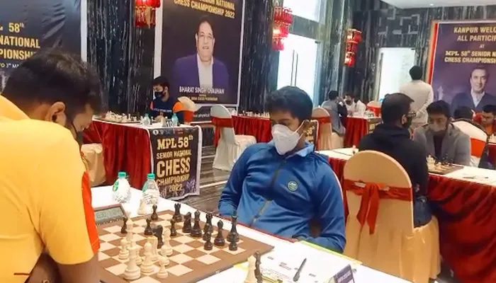 कानपुर: 58वीं नेशनल चेस चैम्पियनशिप 2022, ग्रांड मास्टरों की हो रही भिड़ंत