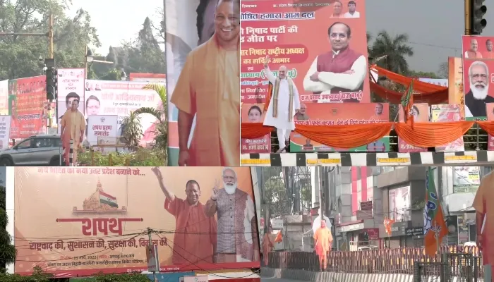 पोस्टर-होर्डिंग से सजी राजधानी 