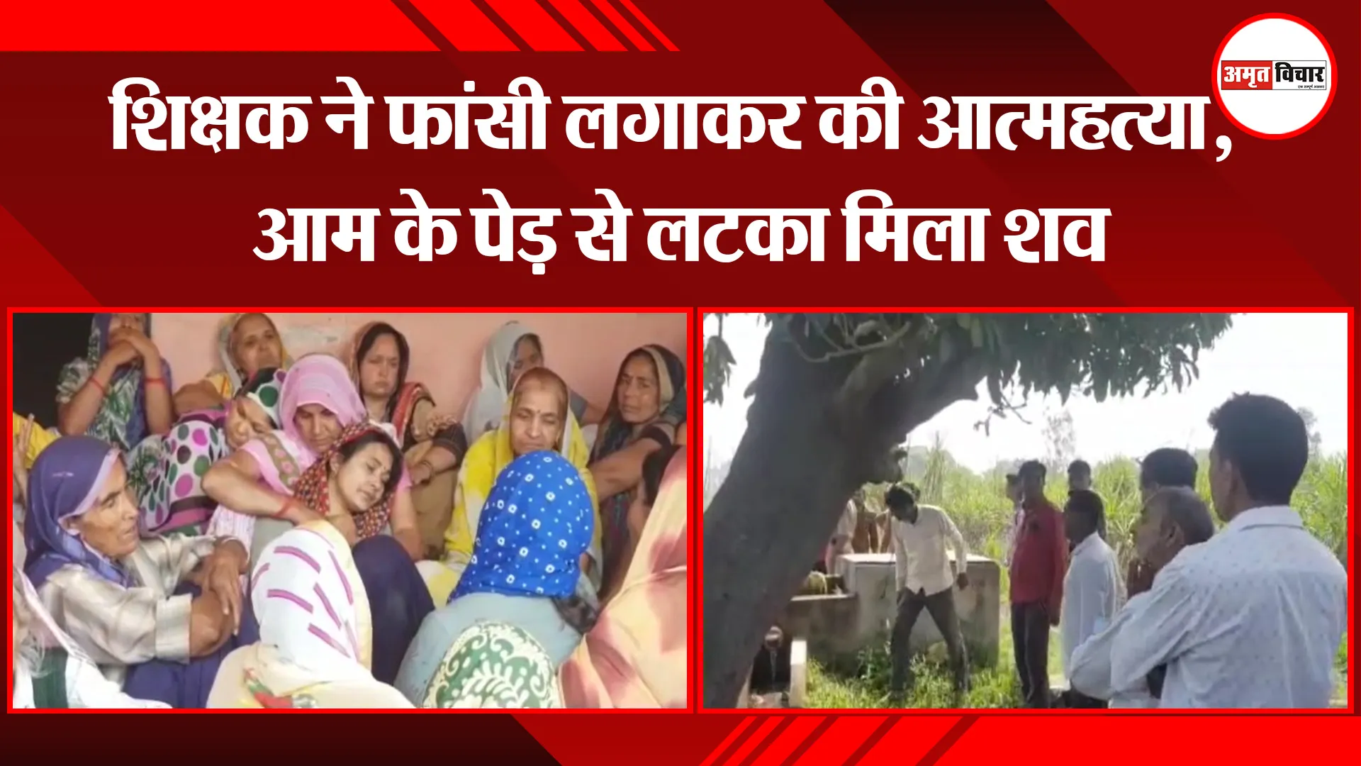 मुरादाबाद: शिक्षक ने फांसी लगाकर की आत्महत्या, आम के पेड़ से लटका मिला शव
