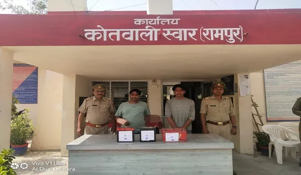 रामपुर : पुलिस ने चोरी की बैटरियां बरामद कर दो को भेजा जेल