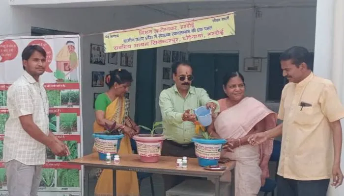 हरदोई: औषधीय आदर्श गांव बन रहा खेरिया नेवदा, घर-घर पौध लगा कर लाई जा रही खुशहाली