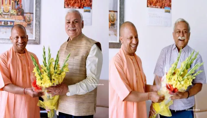 UP Election: उप्र सरकार के मुख्य सचिव समेत आला अधिकारियों ने मुख्यमंत्री योगी को दी जीत की बधाई
