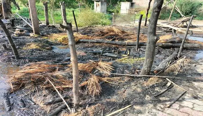 बहराइच: अग्निकांड में लाखों का हुआ नुकसान, लेखपाल ने क्षति का किया आकलन