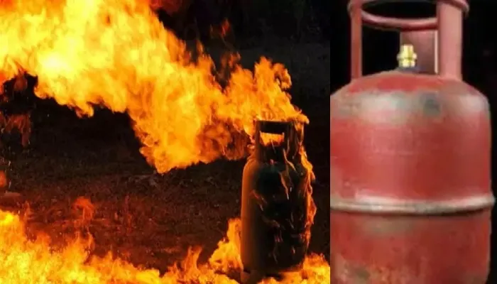 बांदा: सिलेंडर फटने से घर में लगी भीषण आग, जिंदा जला युवक