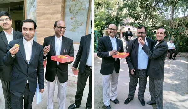 मुरादाबाद : भाजपा की प्रचंड जीत के जश्न में डूबे विजेता दलों के पदाधिकारी व कार्यकर्ता, दी एक-दूसरे को बधाई