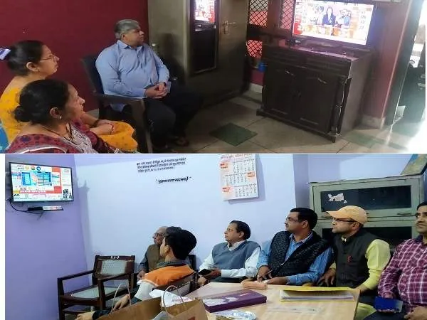 मुरादाबाद : घरों और दफ्तरों में टीवी पर टिकी रही नजरें, रुझान जानने के लिए महिलाओं में भी दिखा उत्साह