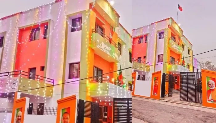 बहराइच: झालरों से जगमग हो रहा भाजपा कार्यालय, कार्यकर्ताओं और समर्थकों में दिखी खुशी की लहर