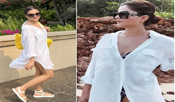 Rubina Dilaik Photos: रुबीना दिलैक ने व्हाइट शर्ट में कराया फोटोशूट, देखें लेटेस्ट तस्वीरें