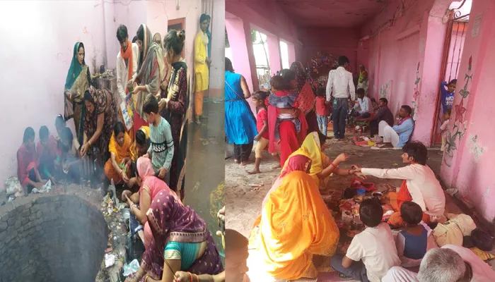 बहराइच: कन्या पूजन और हवन के बाद किया पारण, दुर्गा मंदिरों में सुबह से रही भीड़