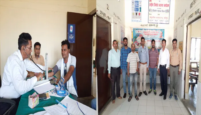 बहराइच: पीएचसी पर लगा मुख्यमंत्री जन आरोग्य मेला, सेहत जांचने के बाद बांटी दवा
