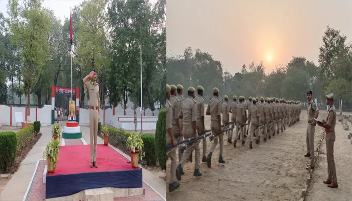 बाराबंकी: एसपी ने ली परेड की सलामी, किया पुलिस लाइन का निरीक्षण