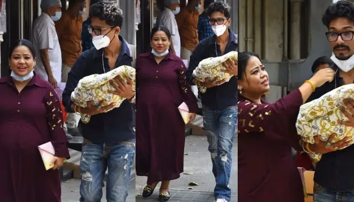 लिटिल लिंबाचिया के साथ अस्पताल के बाहर स्पॉट हुए भारती-हर्ष, देखें फोटो