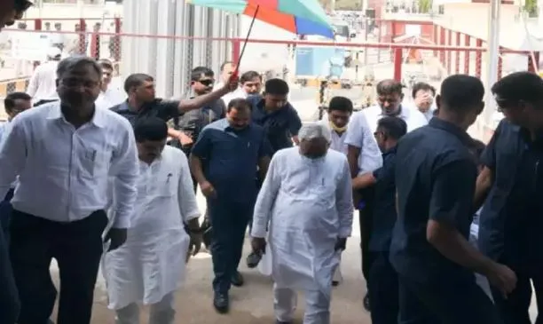 बिहार: नालंदा में CM नीतीश की संवाद यात्रा के दौरान विस्फोट, सुरक्षा में बड़ी चूक