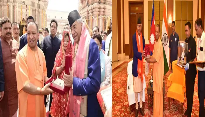वाराणसी: सीएम योगी ने पीएम देउबा से की भारत नेपाल सांस्कृतिक संबंधों पर चर्चा