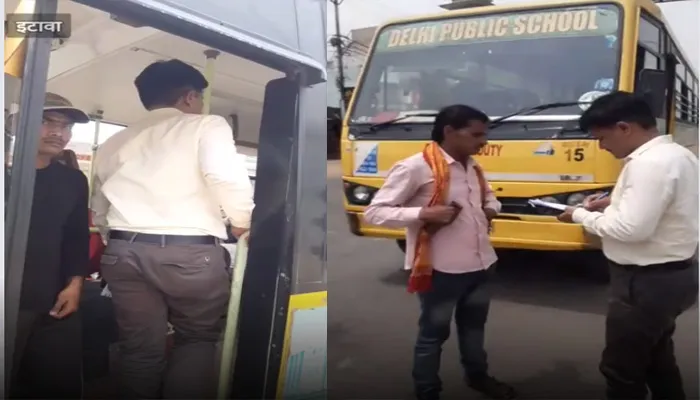 गाजियाबाद बस हादसे के बाद सतर्क हुए इटावा ARTO, बसों को किया चेक